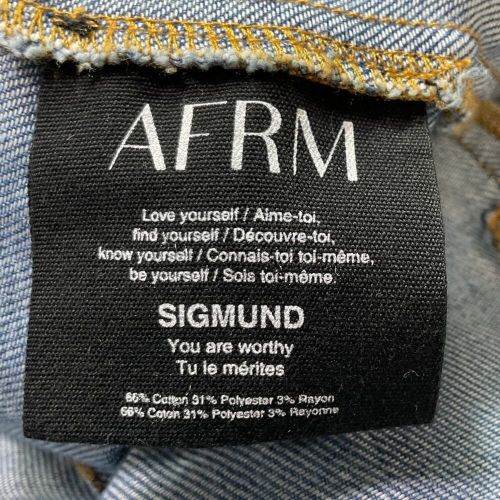Afrm Utility Light Wash Sigmund Denim Jeans Size 27 - Picture 5 of 5